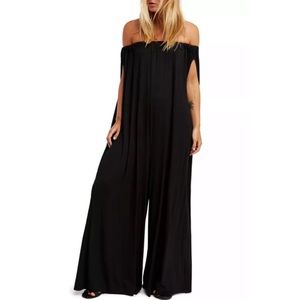 Free People Black Beach Mexicali Jumpsuit